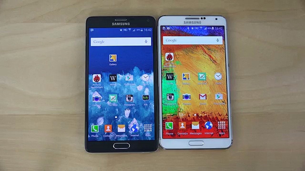 Official Android 5.0 Lollipop- Samsung Galaxy Note 4 vs. Samsung Galaxy Note 3 AnTuTu Speed Test