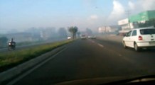 Densa fumaça atinge municípios da Serra na manhã deste sábado