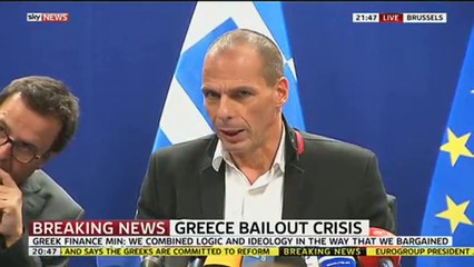 Greek Finance Minister Welcomes New Bailout Deal