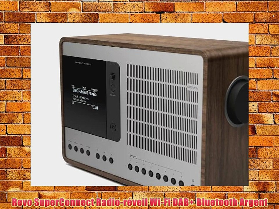 Revo SuperConnect Radio-r?veil Wi-Fi DAB  Bluetooth Argent