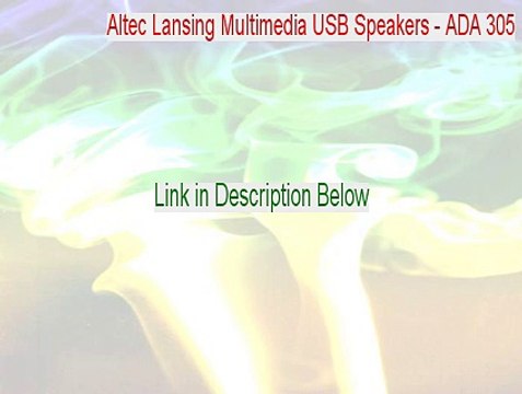 Altec Lansing Multimedia USB Speakers - ADA 305 Download [Instant Download]