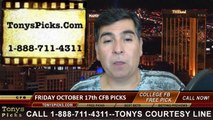 College Football Free Picks Predictions Odds Friday Night Betting Previews 10-17-2014