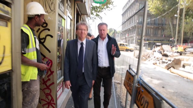 Chantier du tramway rue de Rome - ITV Guy Teissier