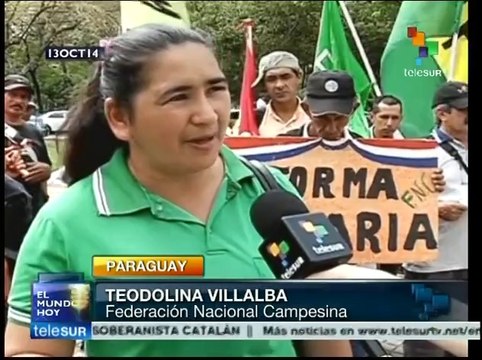 Rechazan paraguayos políticas privatizadoras de Horacio Cartes