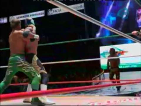Hombre Bala Jr., Stigma, Súper Halcón Jr. vs Kamaitachi, Metálico, Okumura (CMLL)