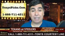 Pittsburgh Steelers vs. Houston Texans Free Pick Prediction NFL Pro Football Odds Preview 10-20-2014