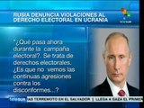 Vladimir Putin deuncia violaciones al derecho electoral en Ucrania