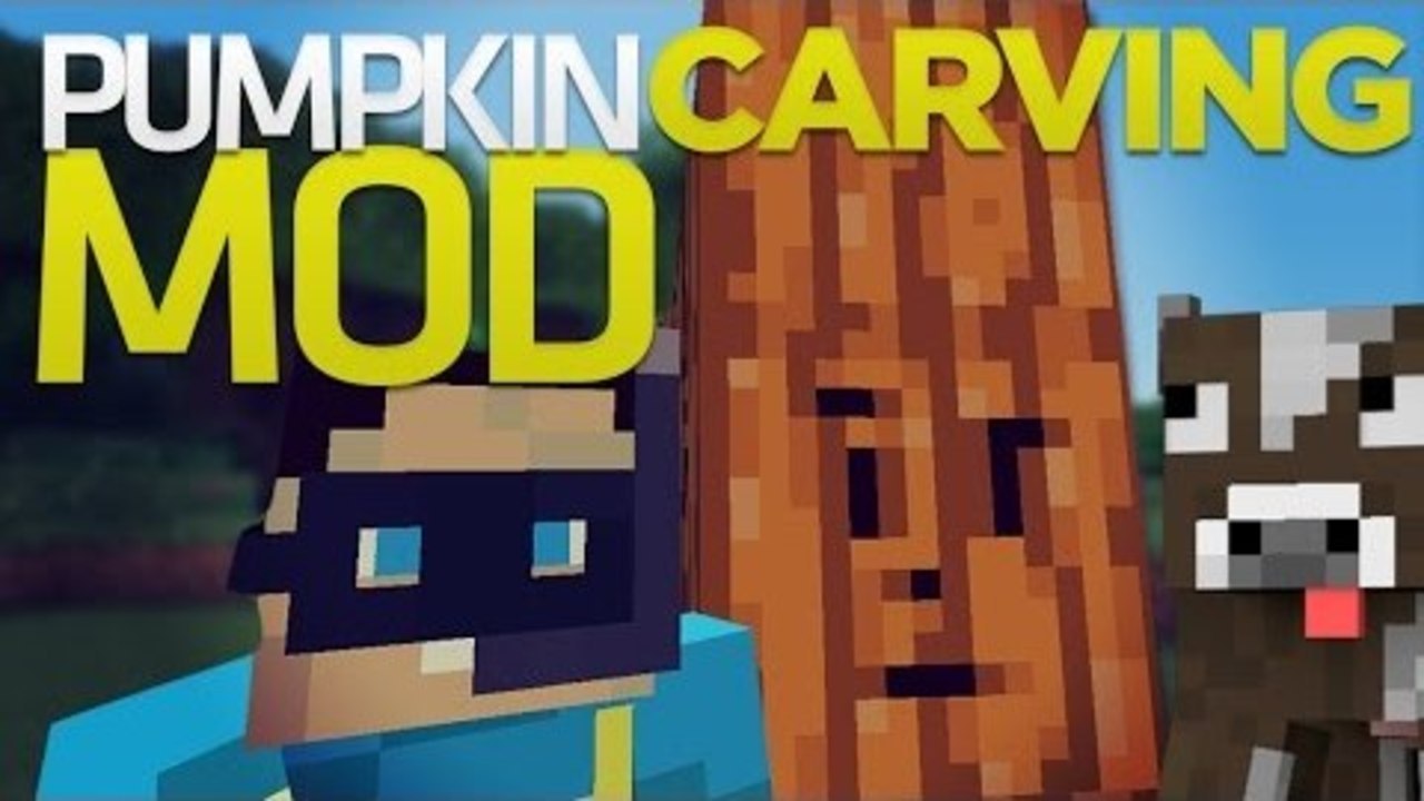 MINECRAFT Pumpkin Carving Mod!! Draw all the faces!!
