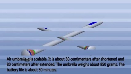 Air Umbrella holds off the rain with a force field of air