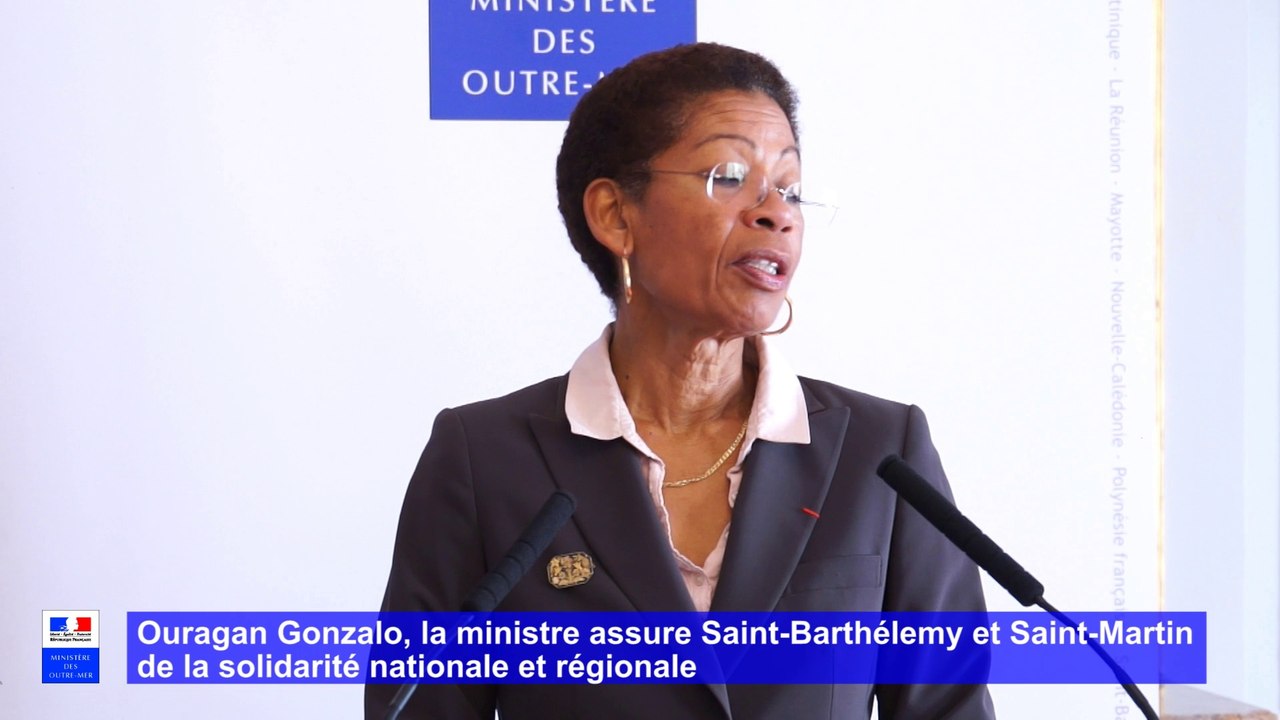 Ouragan Gonzalo, point presse de George Pau-Langevin, ministre des Outre-mer