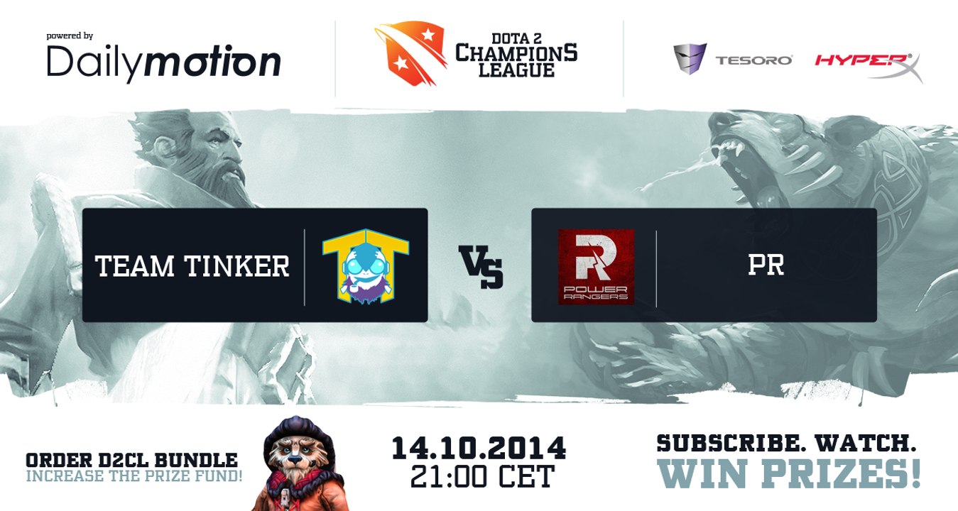 Team Tinker vs Power Rangers Game 3 - Dota 2 Champions League EU @DotaCapitalist & @DurkaDota