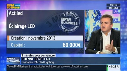 "3 minutes pour convaincre" 2014: Actiled Lighting innove dans les lumières à LED: Étienne Beneteau -  15/10