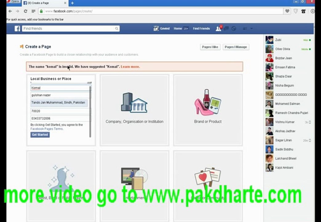 How to create a facebook fanpage