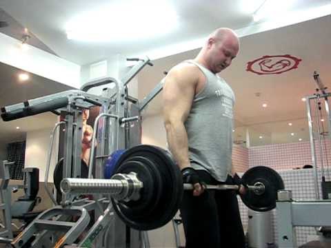 №115. Штанга 70 кг на бицепс c читингом стоя