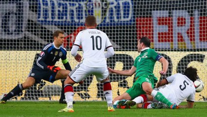 Germany players hold hands up for Ireland late show