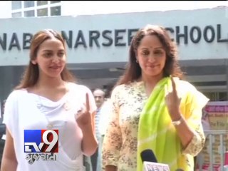 Bollywood actress Hema Malini casts her vote in Mumbai - Tv9 Gujarati