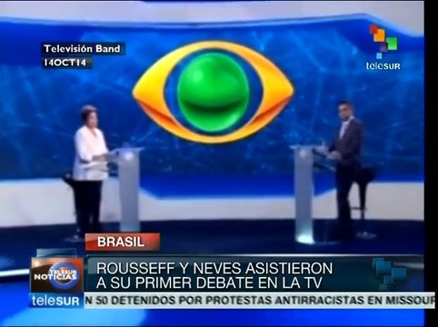 Brasil: Rousseff y Neves asistieron a debate televisivo