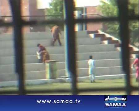 Javed Hashmi’s election campaign pamphlets air-dropped by a helicopter in Multan