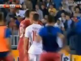 Aerbia vs Albania suspended! Players and officials fighting after drone with Albania flag flies over pitch!