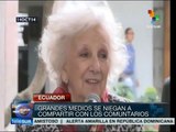 Estela de Carlotto cuestiona monopolios mediáticos argentinos