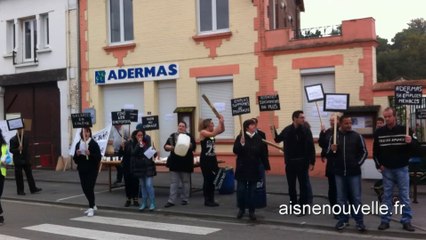 Grève à l'Adermas de Moÿ-de-L'Aisne