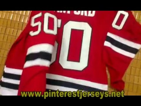 2014 new Chicago Blackhawks 50 Corey Crawford Red Jersey With 2014 Review