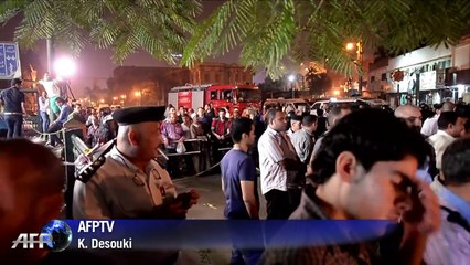 Bomb 'targeting police' wounds 12 in central Cairo
