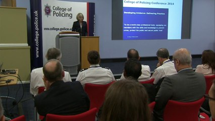 May praises College of Policing but says there's work to do