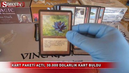 Kart paketi açtı, 30.000 dolarlık kart buldu