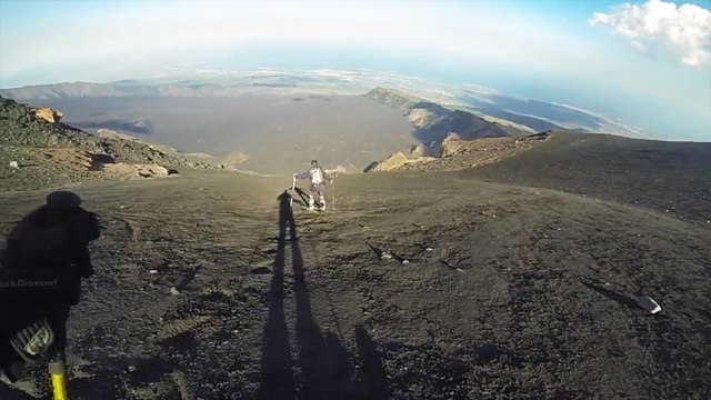 summer skiing on Etna