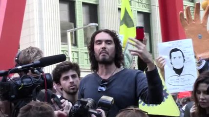 Russell Brand Takes His Revolution To The Street