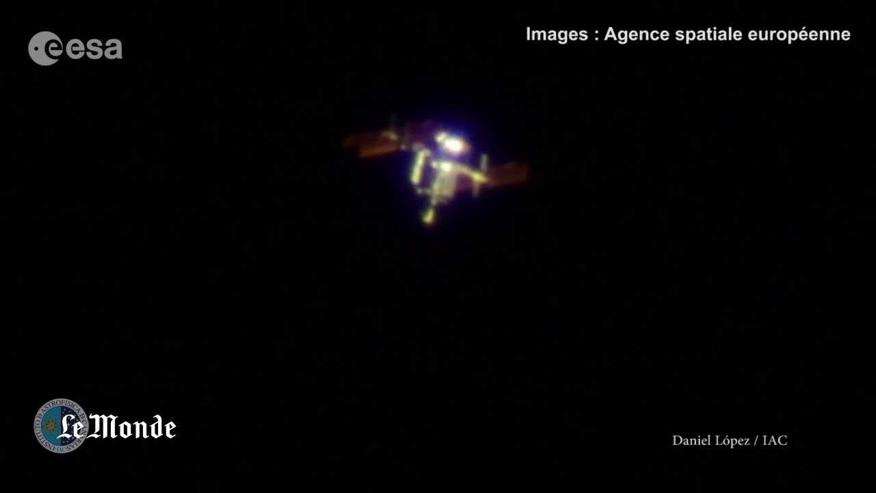 L'ISS vue depuis la Terre, flottant dans l'espace