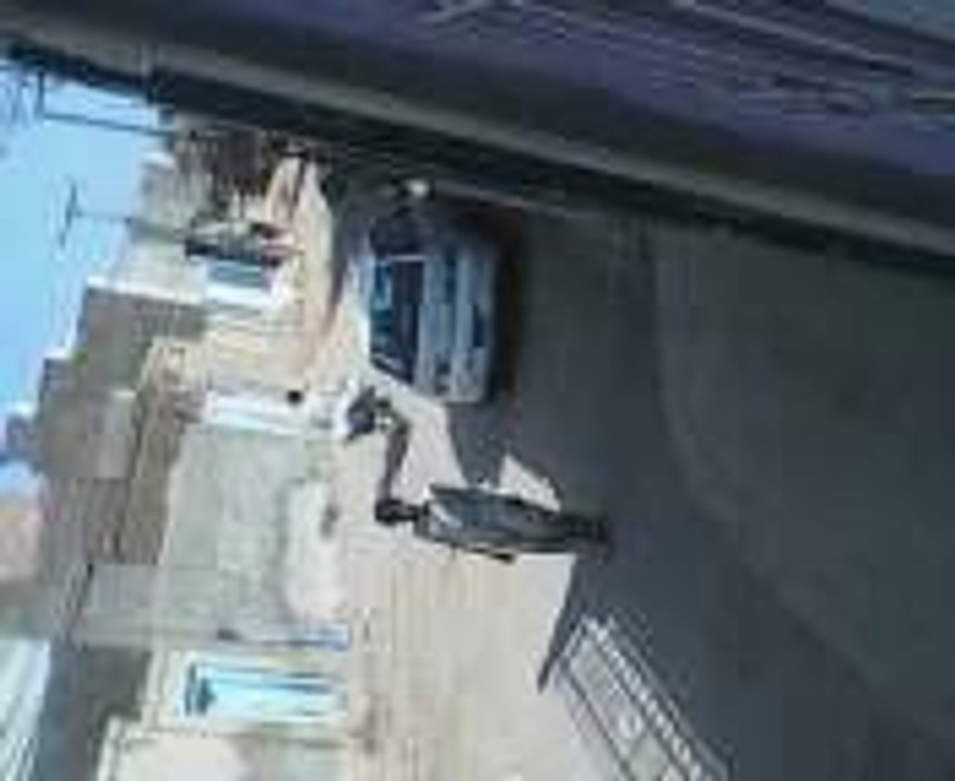 baby walking on the Road