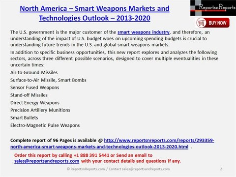North America Smart Weapons Market and Technologies – 2020 Growth and Opportunities