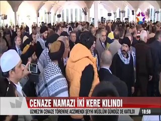 Hüseyin Üzmez'in cenaze törenine Aczmendi şeyhi Müslüm Gündüz de katıldı