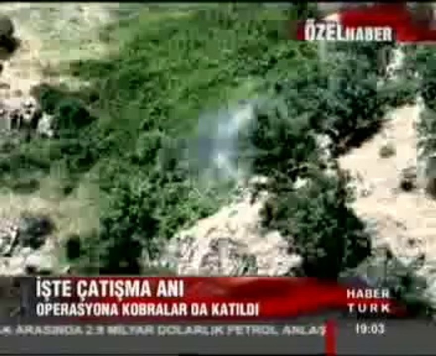 Terörstlerle çatışma anı kamerada