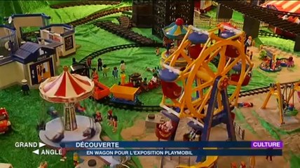 diorama trains playmobil à Verneuil-sur-Seine (interview TV)
