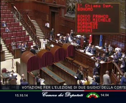 Roma - Nuovo scrutinio per giudici Corte Costituzionale e Csm - votazione (15.10.14)