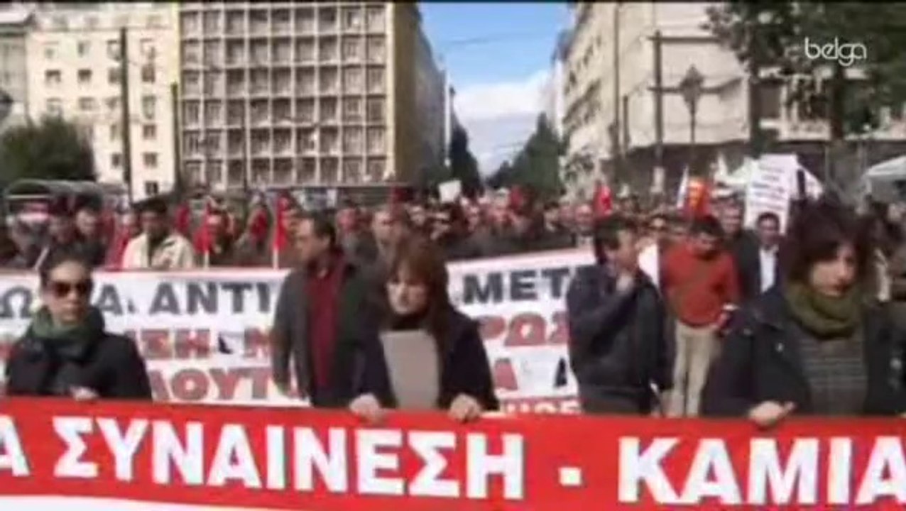 Manifestations au cocktail molotov en Grèce, contre l'austérité