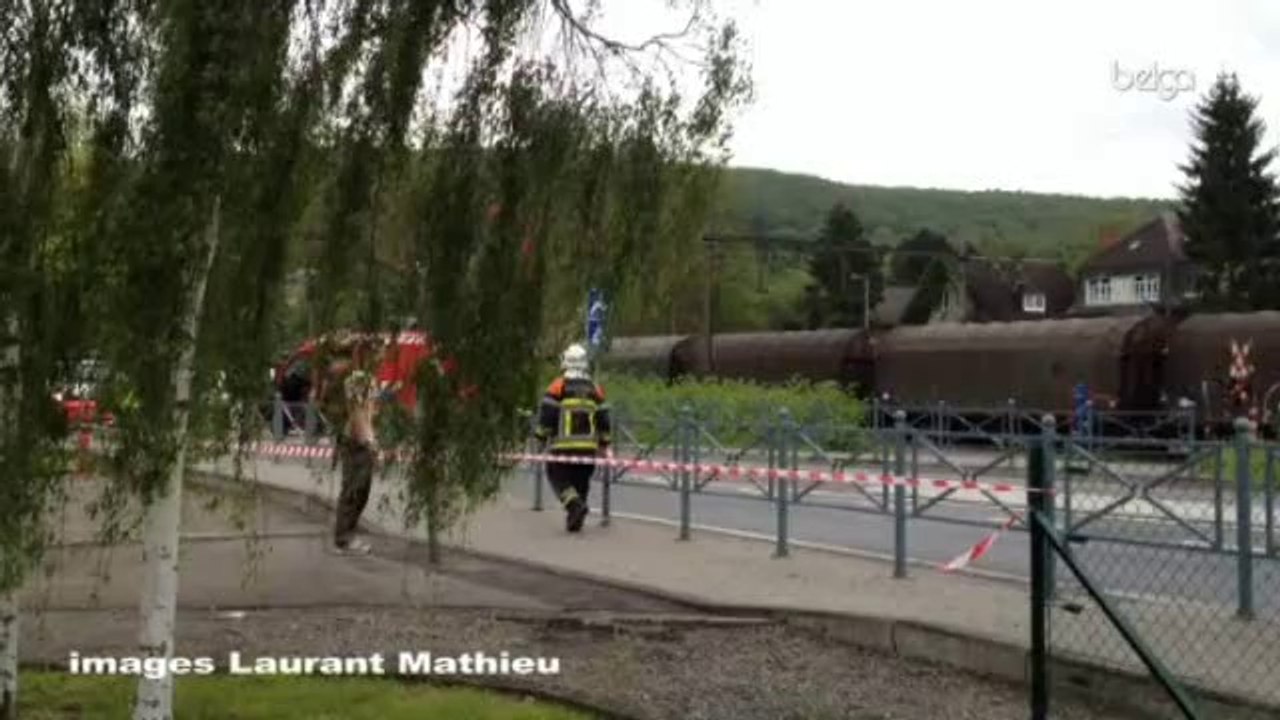 Godinne: colision entre deux trains de marchandises