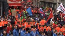 Des syndicats de toute l'Union européenne manifestent contre l'austérité à Bruxelles