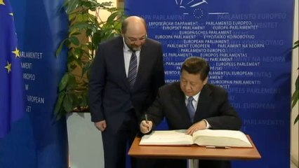 Visite du président chinois aux institutions européennes