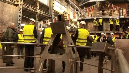 Le premier des nouveaux patrouilleurs de la Marine, le Castor, mis à l'eau