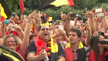 Les Diables rouges de retour en Belgique, acclamés par leurs supporters