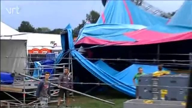 Le site du festival Pukkelpop touché par une tempête