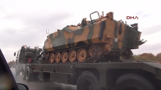 Gaziantep Suriye Sınırındaki Kilis'e Zırhlı Araç Sevkiyatı