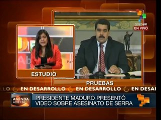 Nicolás Maduro presenta información sobre el asesinato de Robert Serra