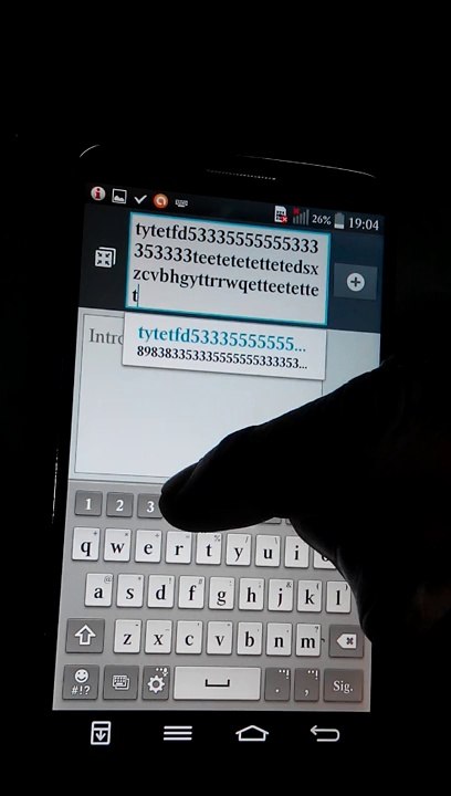 lg g2 falla algunas letras