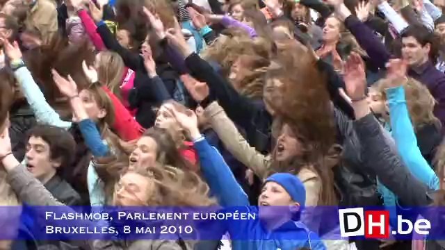 Incroyable Flashmob au Parlement européen. Bruxelles, 8 mai 2010