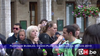Une flashmob plonge Bruxelles sous les bulles